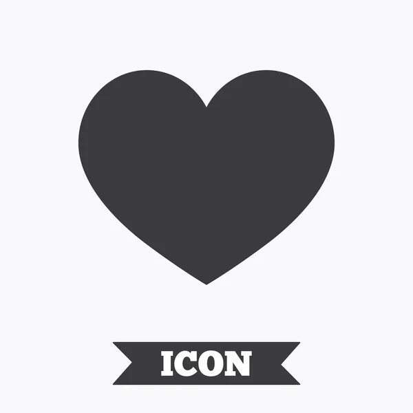 Liefde pictogram. Hart teken symbool. — Stockvector