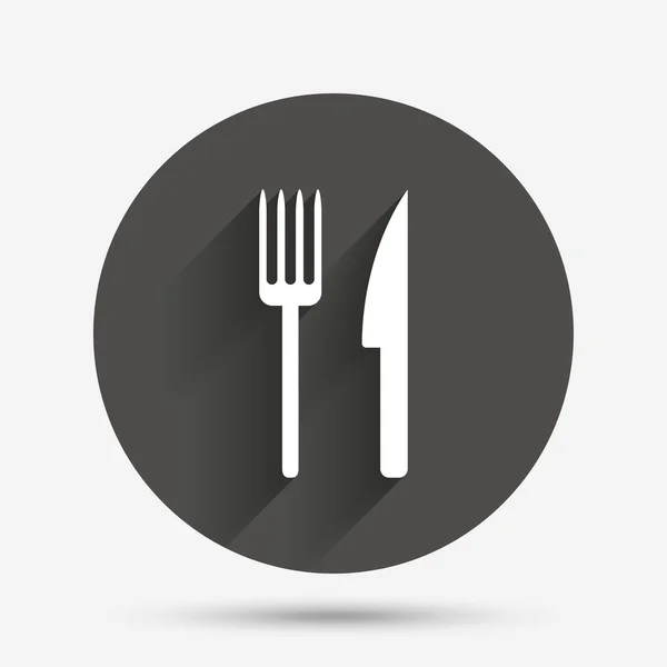 Eat sign icon. Cutlery symbol. Fork and knife. — Stock Vector