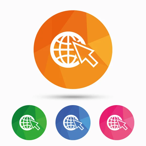 Icona del segno Internet. World wide web symbol . — Vettoriale Stock