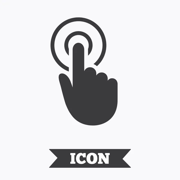 Hand cursor teken pictogram. hand aanwijzer symbool. — Stockvector