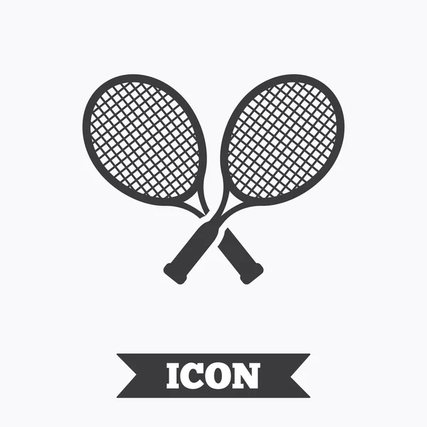Tennisschläger unterzeichnen Symbol. Sportsymbol. — Stockvektor