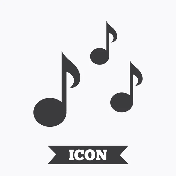 Notes de musique signe icône. Symbole musical . — Image vectorielle