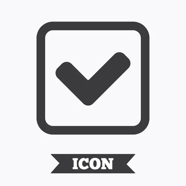 Marca de verificación icono de signo — Vector de stock