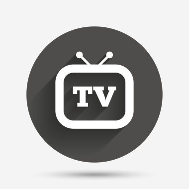 Retro Tv işareti simgesi. 