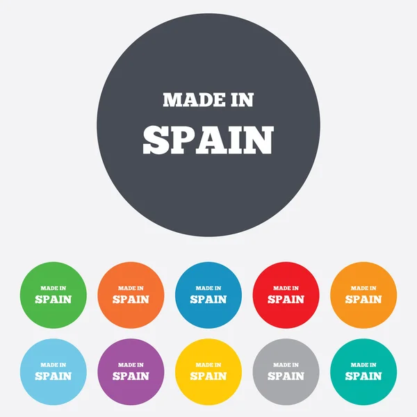 Feito em ícones Espanha — Vetor de Stock