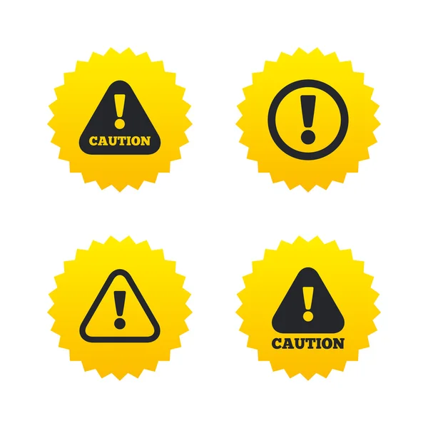 Attention, caution icons — Stock Vector