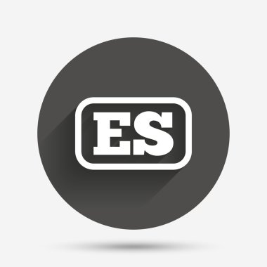 İspanyolca dil işareti simgesi. es çeviri.