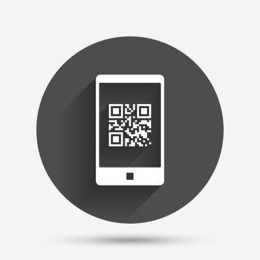 Akıllı telefon simgesi ile Qr kodu