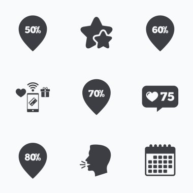 Satılık işaretçisini etiket simgeler.  