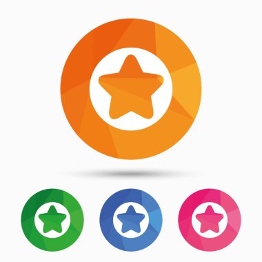 Yıldız işareti simgesi. En sevdiğim düğmesini.  