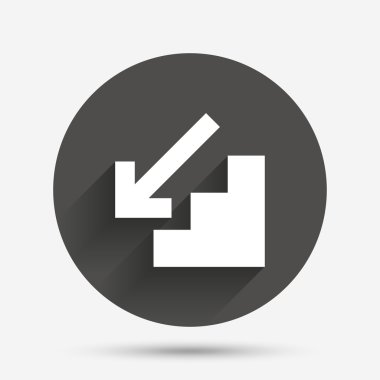 Alt katta simgesi. Ok işareti.