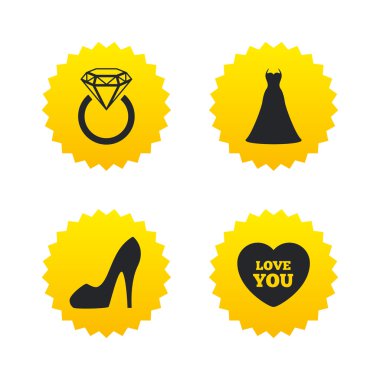 Düğün elbise simgesi. 