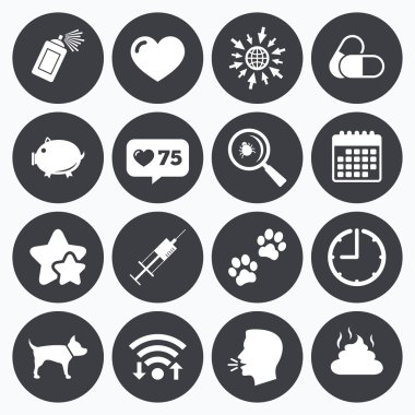 Veteriner, Evcil hayvan simgeler.  