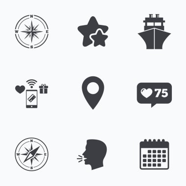 Windrose gezinti Pusula, sevkiyat teslimat.