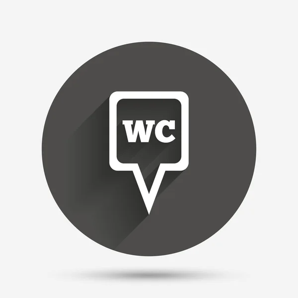 WC signo de inodoro icono . — Vector de stock