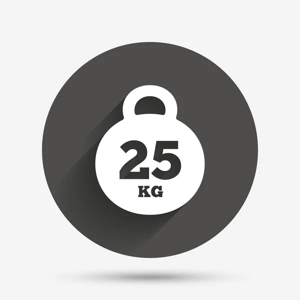 Ikona znak wagi. 25 kg — Wektor stockowy
