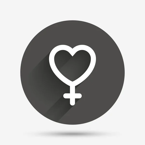 Icono de signo femenino . — Vector de stock