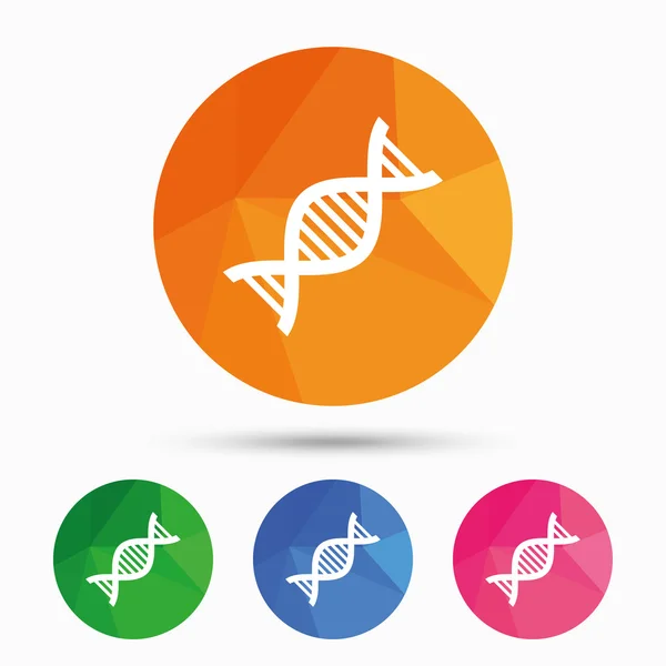 Ikoner för DNA-molekyl tecken — Stock vektor