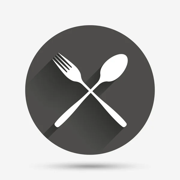 Vork en Spoon pictogram — Stockvector