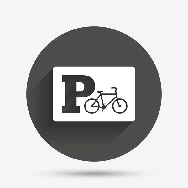 Bicicleta icono de estacionamiento . — Archivo Imágenes Vectoriales