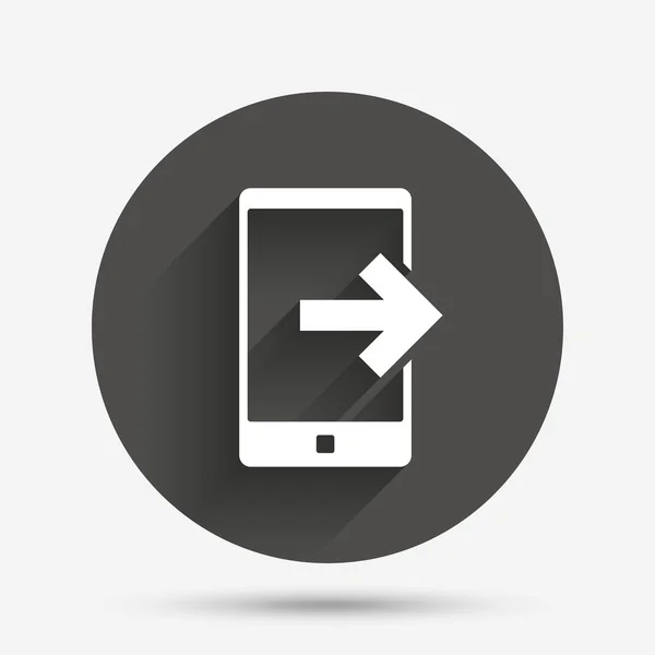 Icona del segnale di chiamata in uscita. Simbolo smartphone . — Vettoriale Stock