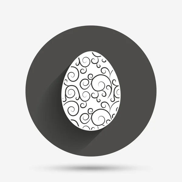 Easter egg sign icon. — Stock Vector