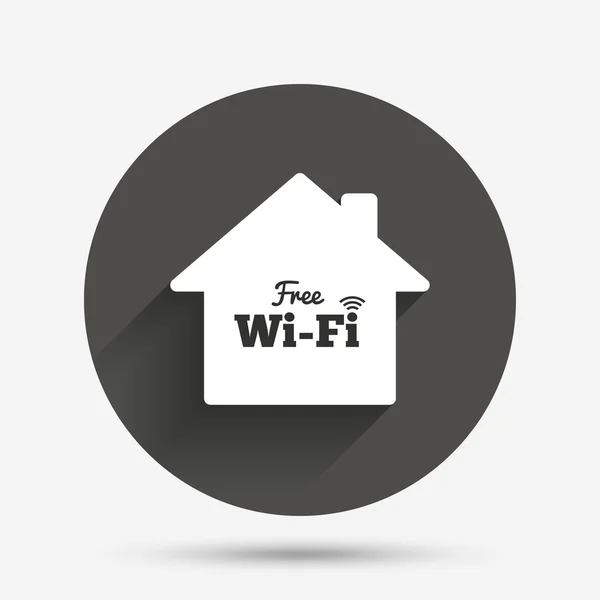 Señal wifi en casa. Símbolo Wifi. Red inalámbrica . — Vector de stock