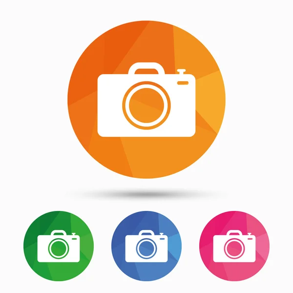 Signo de cámara de fotos iconos — Vector de stock