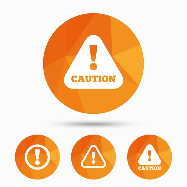 Attention, caution icons — Stock Vector