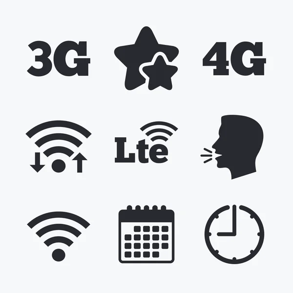 Mobile telecommunications icons set — Stock Vector