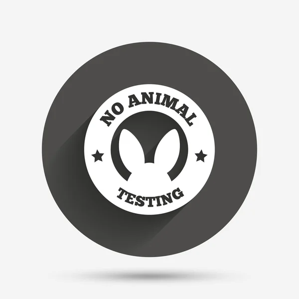 Geen dieren testing teken het icoon. — Stockvector