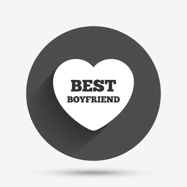 Best boyfriend sign icon. — Stock Vector