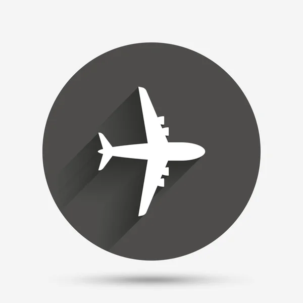 Flugzeugschild. Flugzeug-Symbol. Reise-Ikone. — Stockvektor