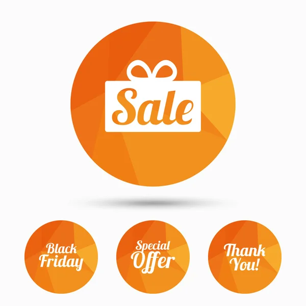 Sale icons. Special offer symbols — Stock Vector