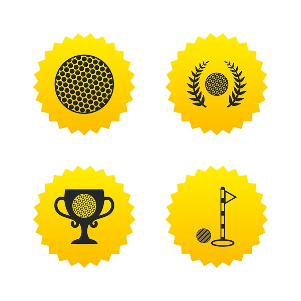 Golf sport icons set — Stock Vector