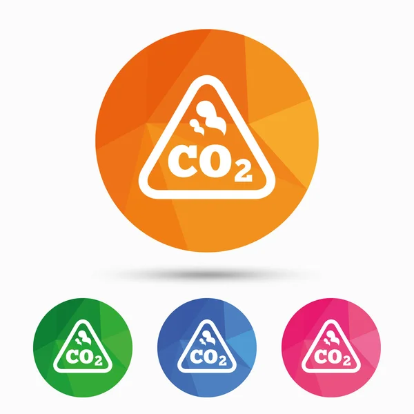 Icônes de formule CO2 dioxyde de carbone — Image vectorielle