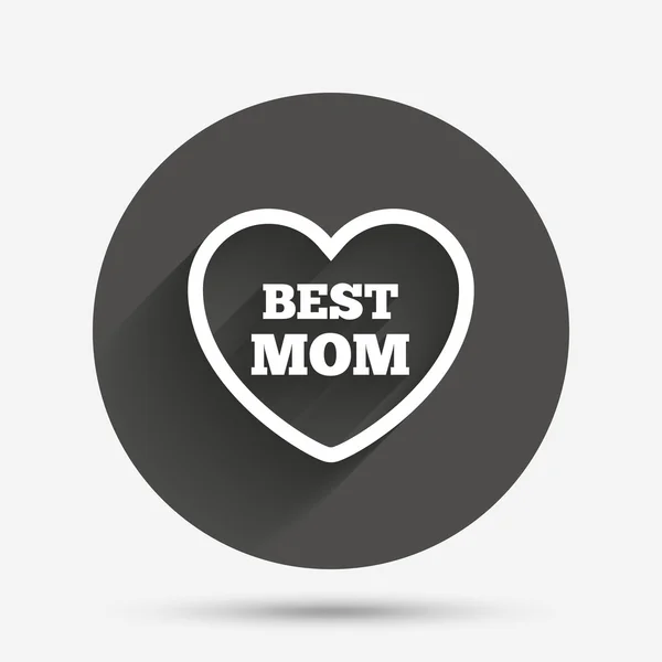 Mejor mamá signo icono . — Vector de stock