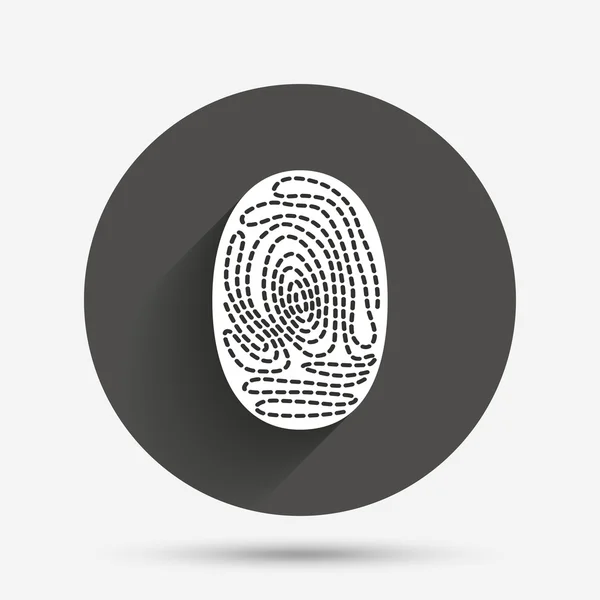 Fingerprint tecken ikon. identifieringsmärke. — Stock vektor