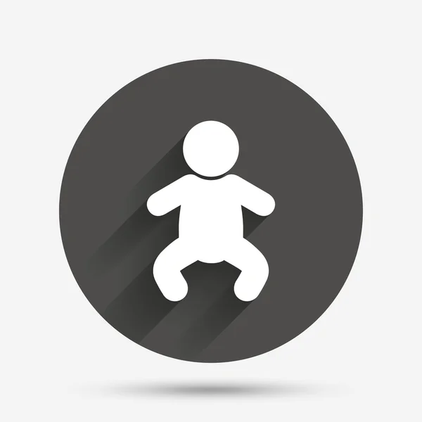 Icono de signo infantil bebé. Símbolo de niño pequeño . — Vector de stock