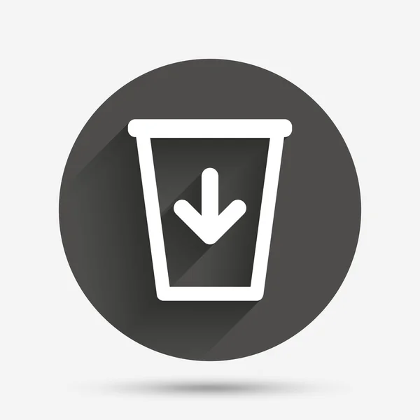 Send to the trash icon. Recycle bin sign. — Stock Vector