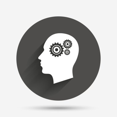 Dişliler simgesi ile Erkek Kafa