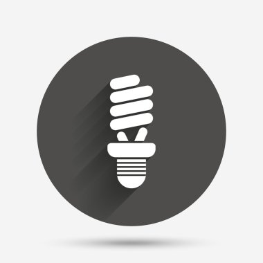 Floresan lamba ampul işareti simgesi 