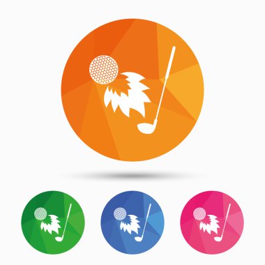 Golf topu ile kulüp kutsal kişilerin resmi