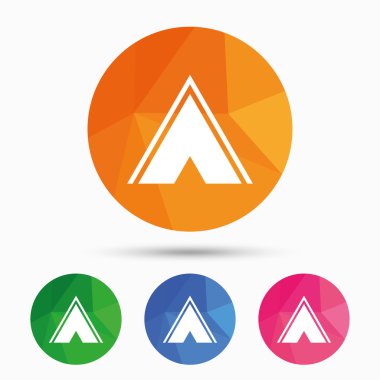 turist çadır işareti simgesi. Kamping sembolü.