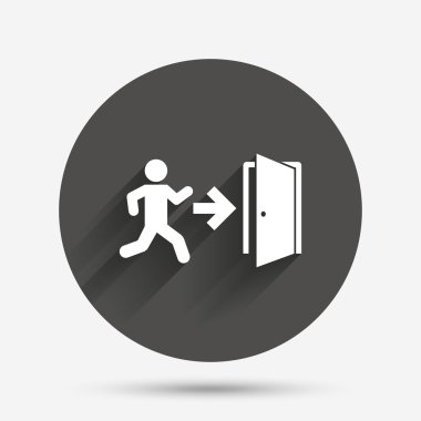 Acil çıkış işareti simgesi.   