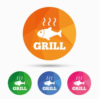 Sıcak simgeler balık ızgara