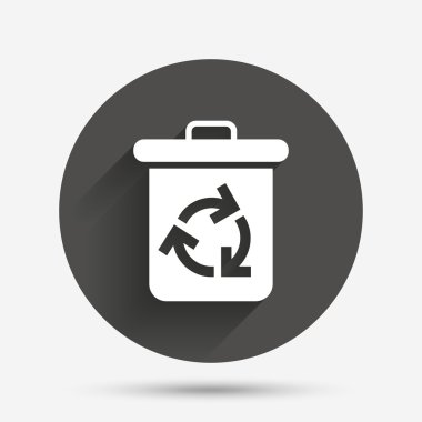 geri dönüşüm kutusu simgesi. sembol azaltmak veya yeniden.