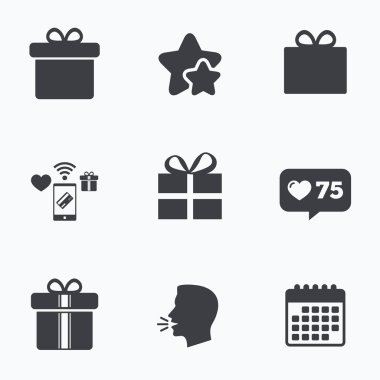 Gift box, Present icons.