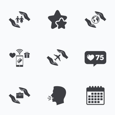 İnsan hayat sigortası simgeler