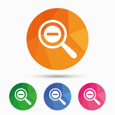 Büyüteç cam işareti simgesi. Yakınlaştırma aracı. Gezinti